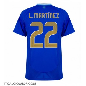 Argentina Lautaro Martinez #22 Seconda Maglia Copa America 2024 Manica Corta